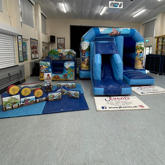 Pirate 2 Bounce n Slide, Ball Pool, Soft Play Shapes, Hopscotch, Face In The Hole, Stackable & Boat Package