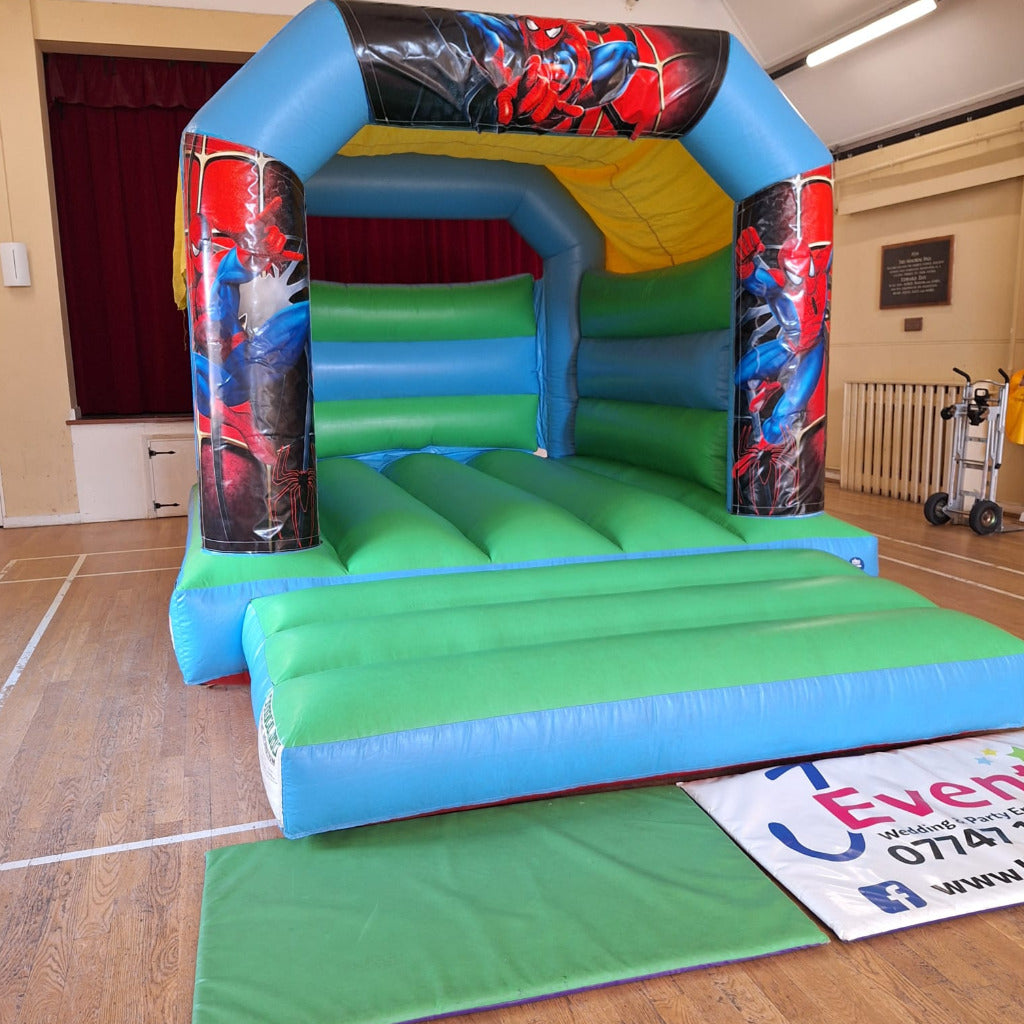 Spidey Bouncy Castle Blue & Green