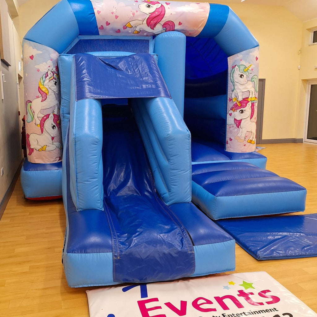 Cute Unicorn Blue Bounce 'n' Slide
