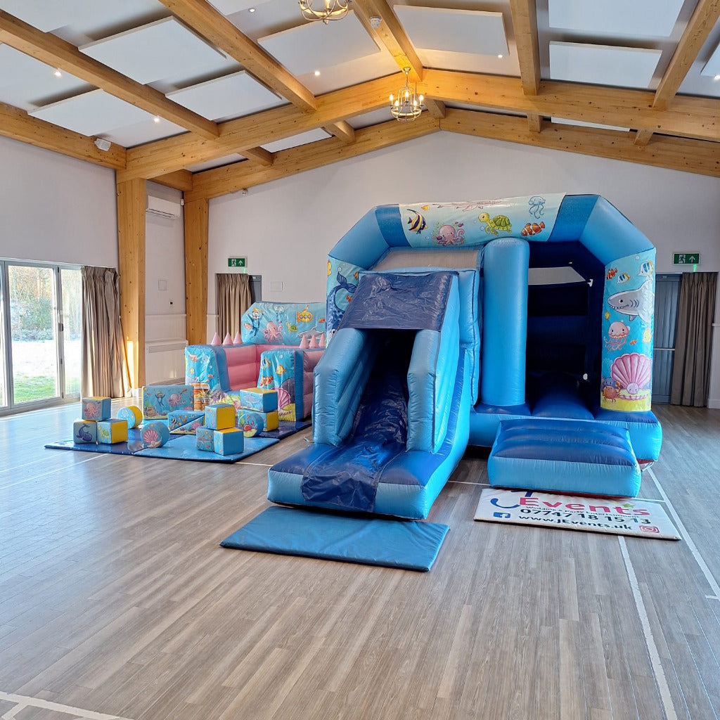 Blue Bounce 'n' Slide Under The Sea Themed