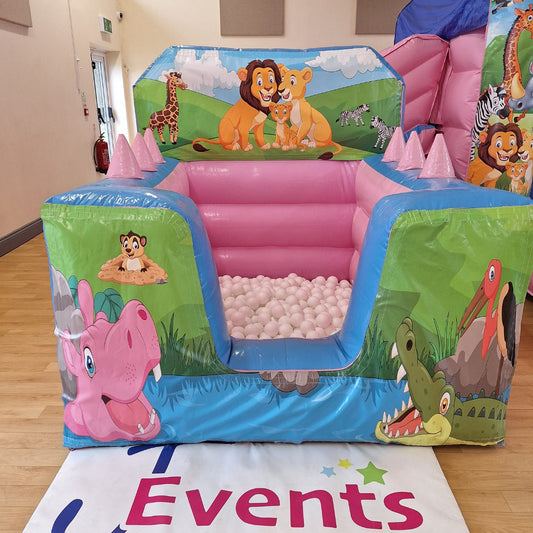 Jungle Light Pastel Pink & Light Pastel Blue Inflatable Ball Pool Air Juggler