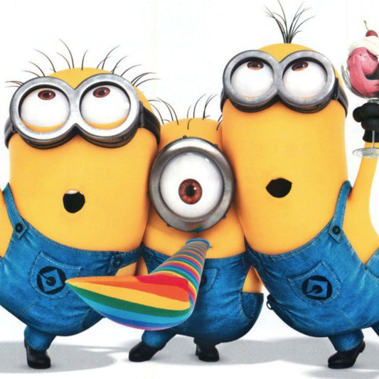 Yellow Guys Bouncy Castle Pink & Purple