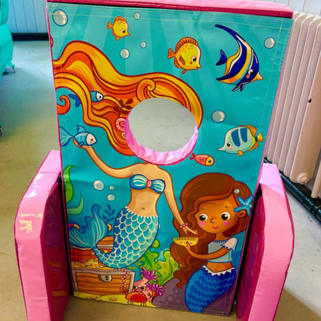 Mermaid ‘Face in Hole’ Peek a Boo Pink