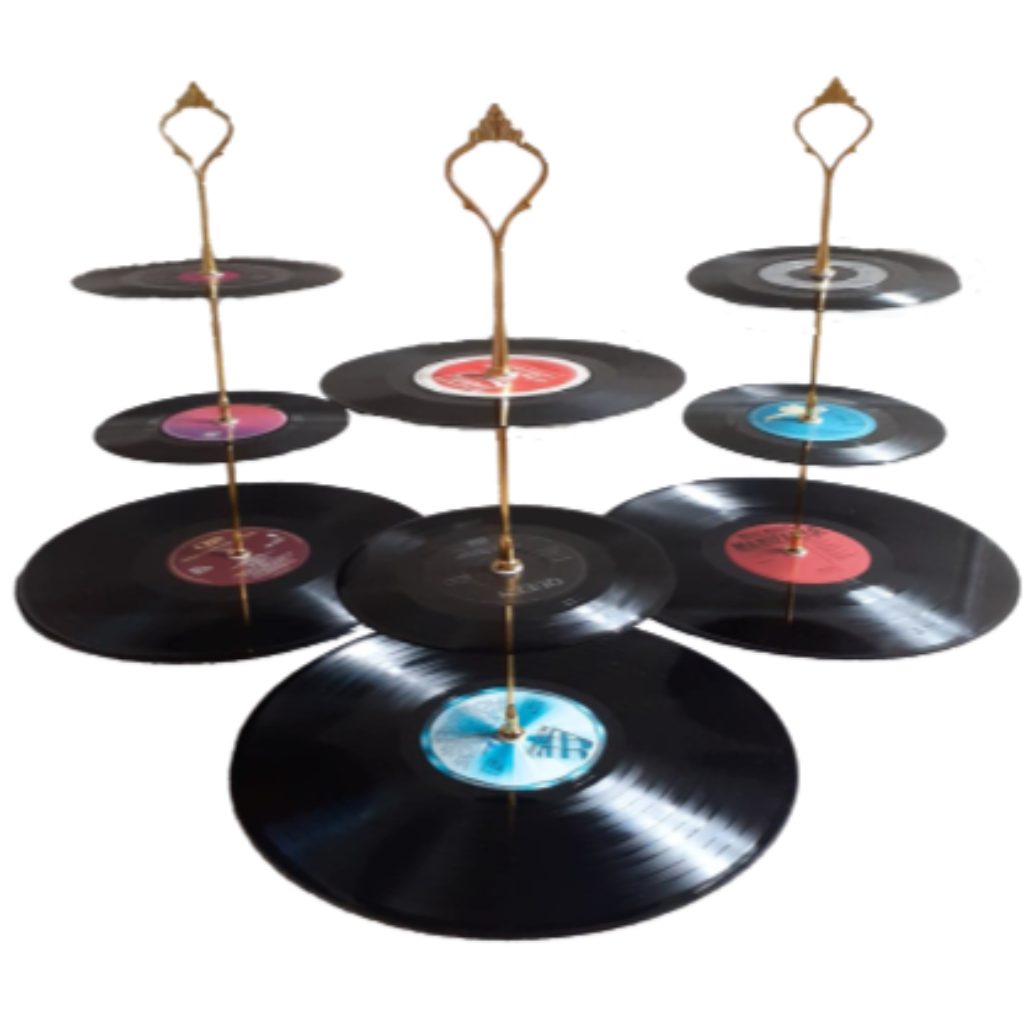 Three Tiered Record Set Cake Stands