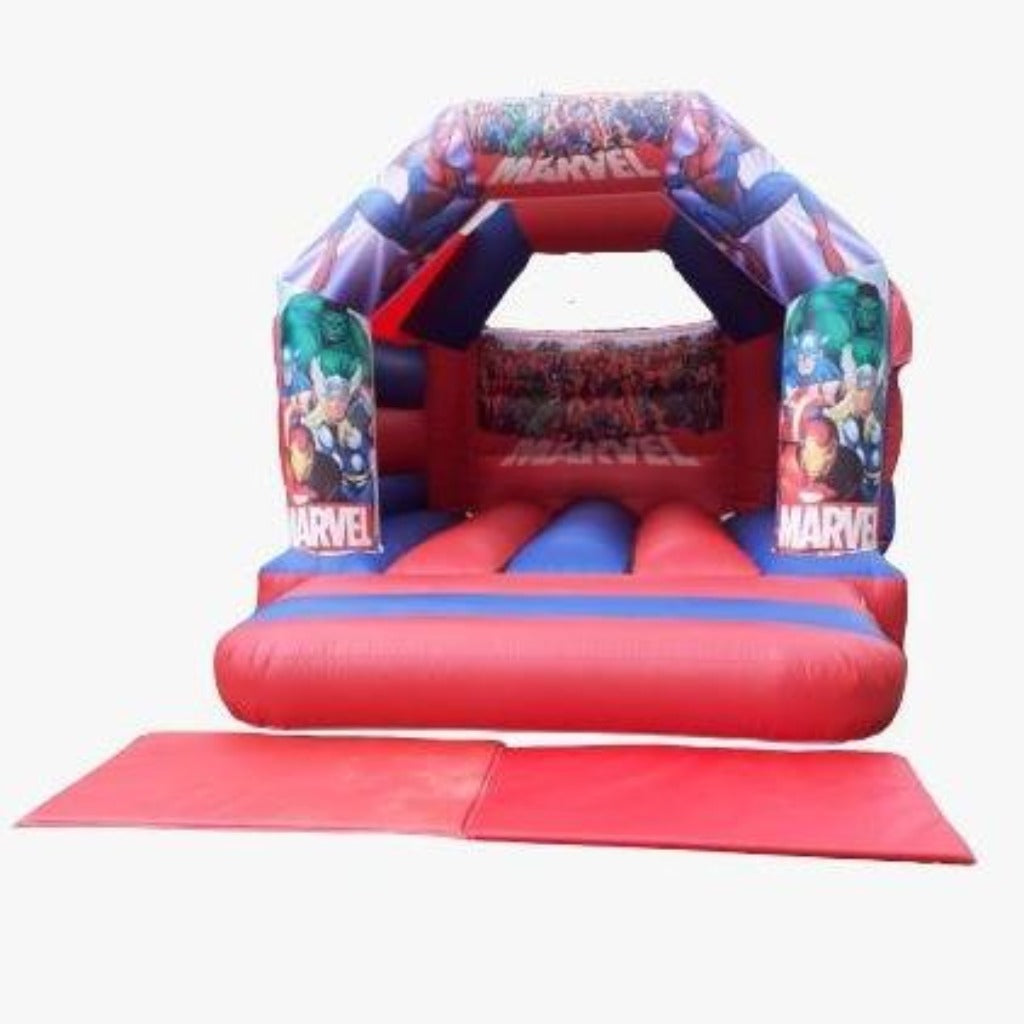 Superhero Bouncy Castle Red & Blue