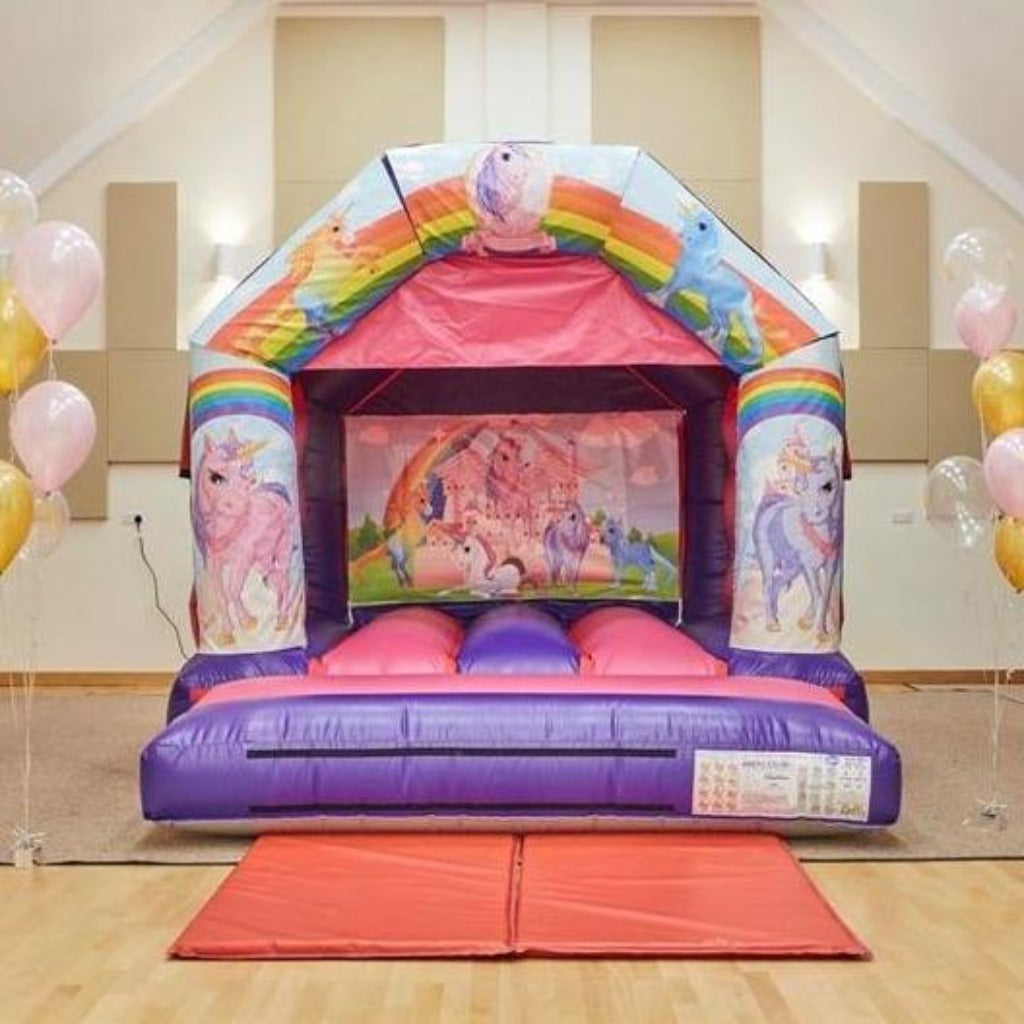 Unicorn Bouncy Castle Pink & Purple