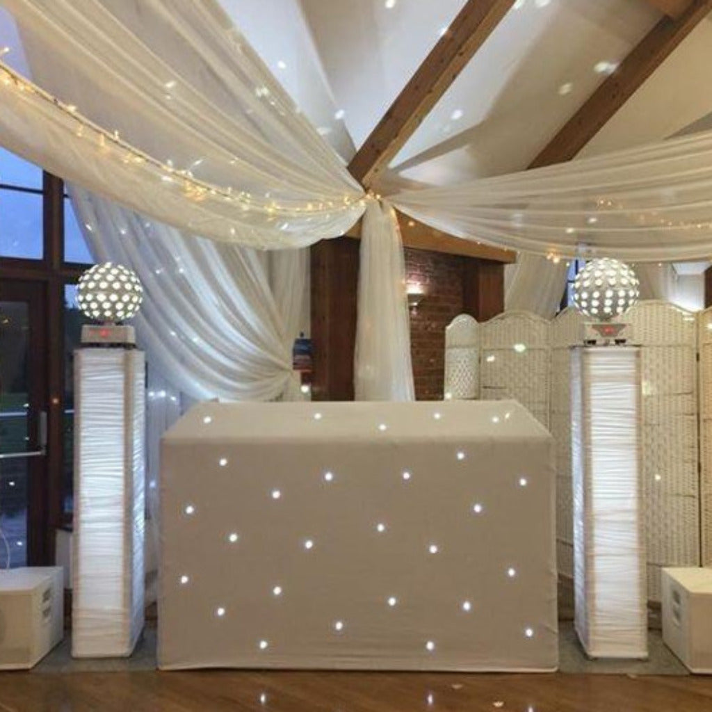 DJ & White Disco Setup Plus Photo Booth
