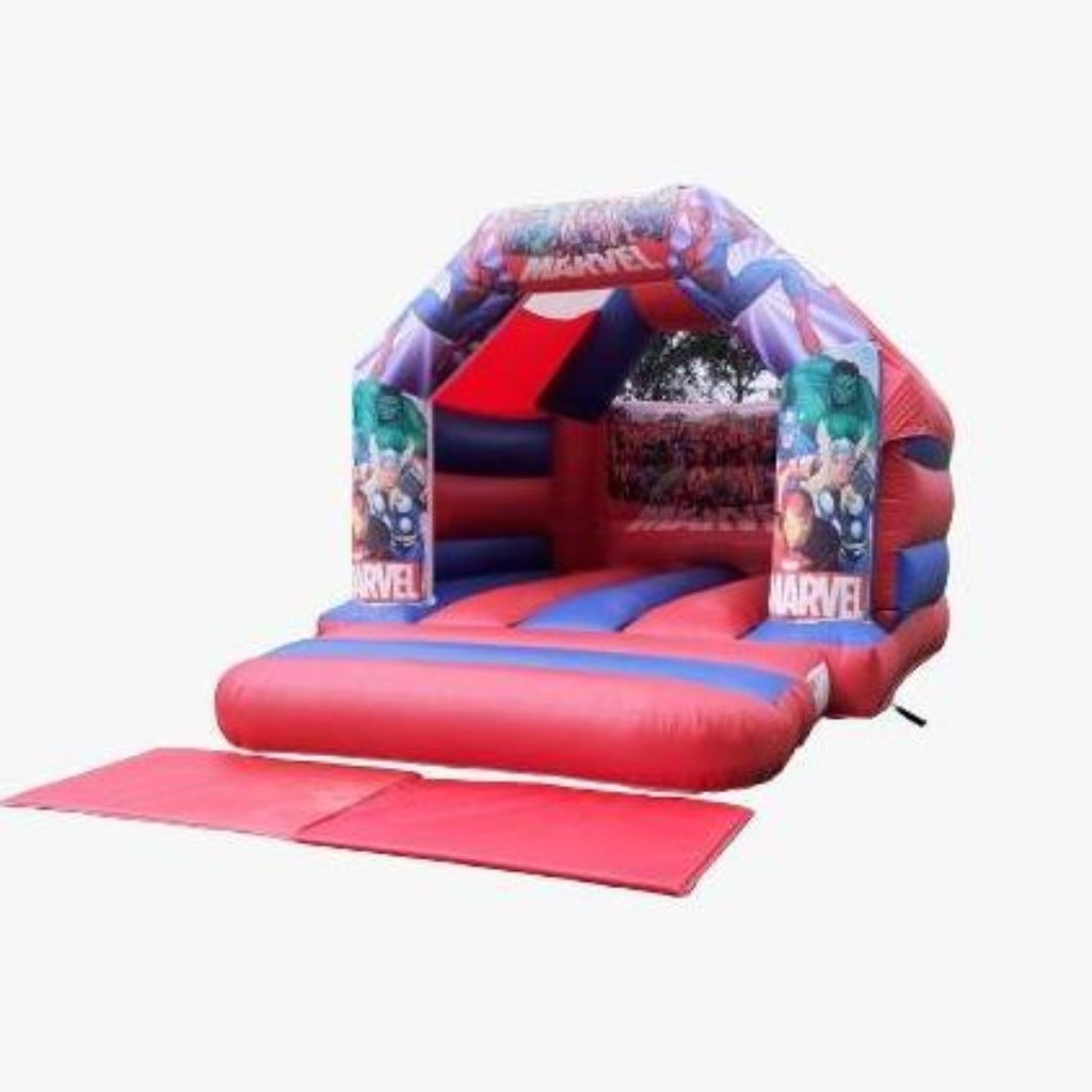 Superhero Bouncy Castle Red & Blue