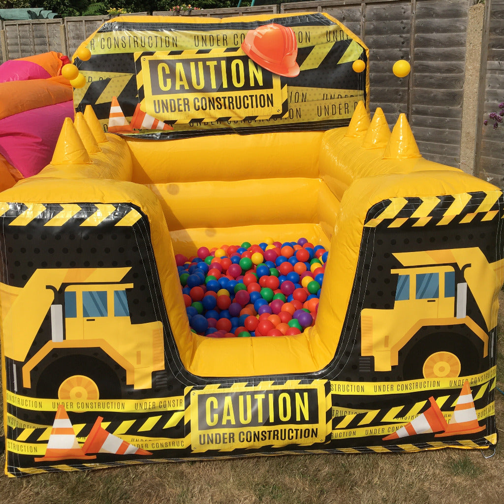 Construction Yellow Inflatable Ball Pool Air Juggler