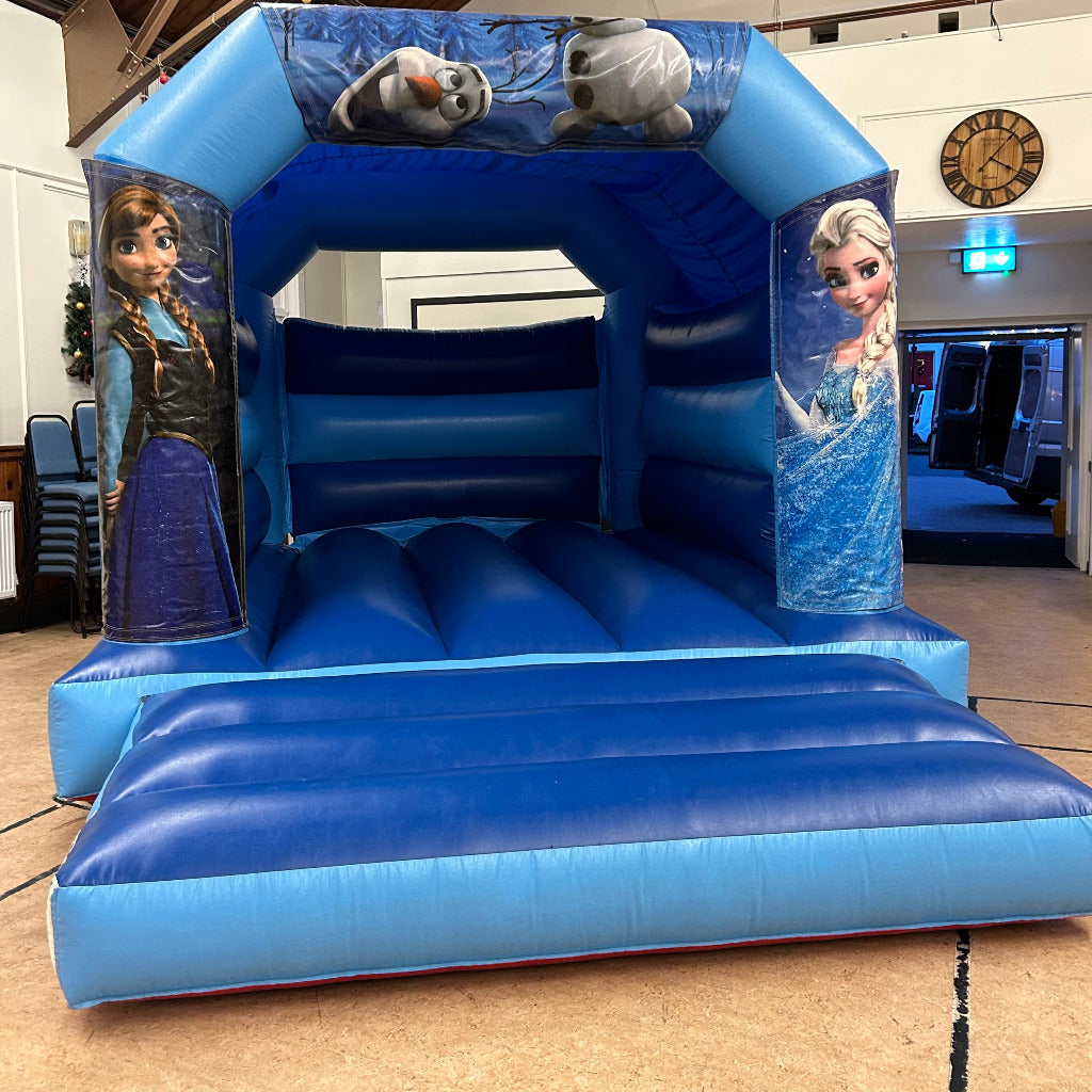 Frozen Bouncy Castle Blue & Blue