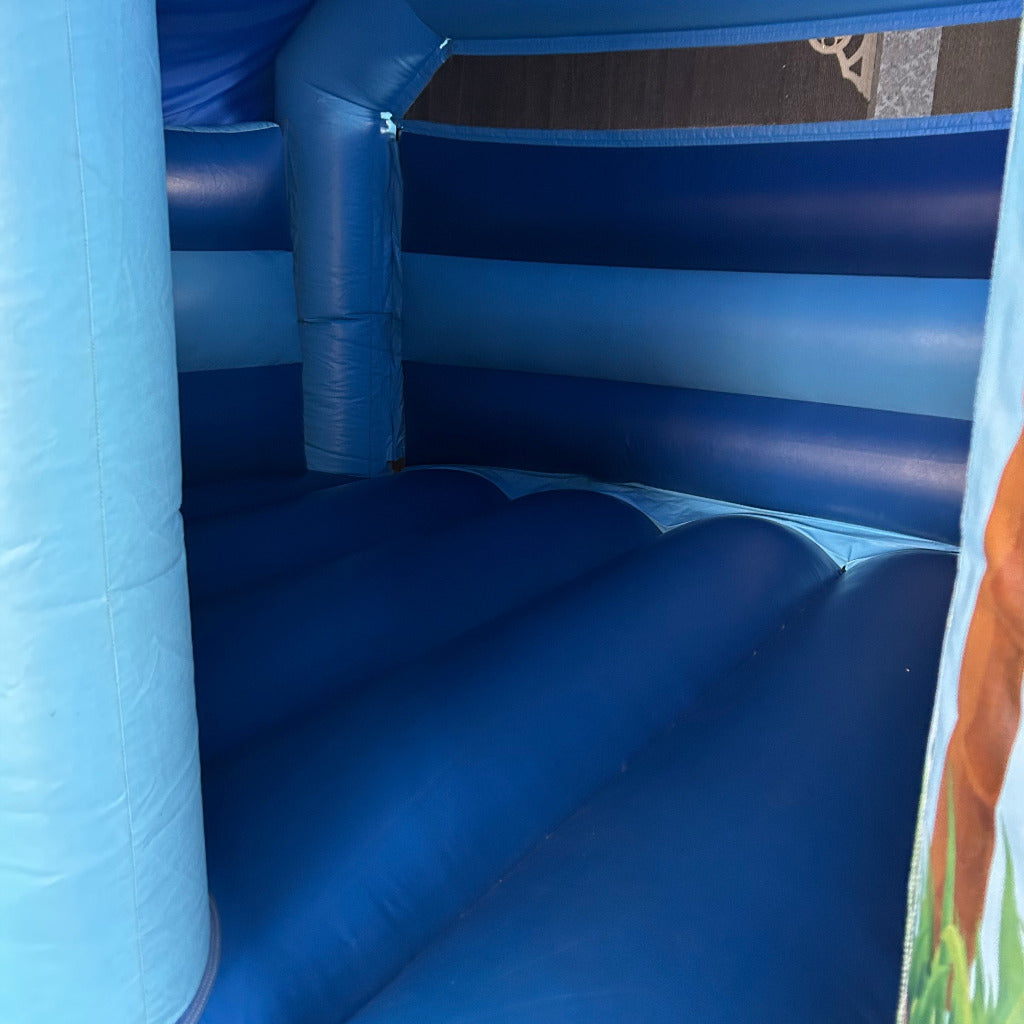 Blue Bounce 'n' Slide Flamingo Themed