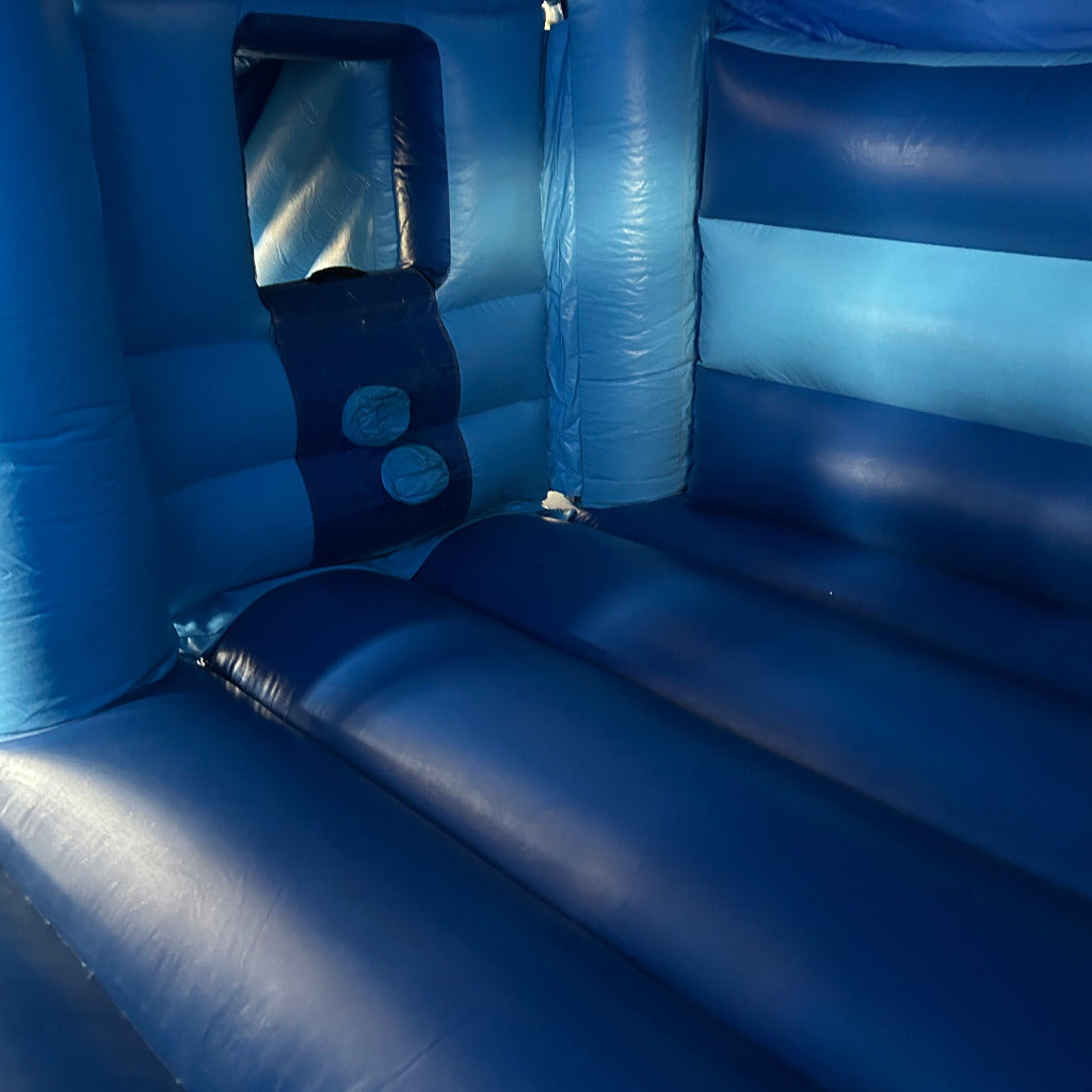 Blue Bounce 'n' Slide Flamingo Themed