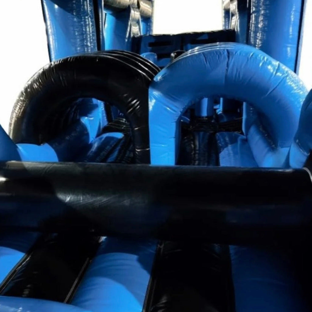 Assault Course 46ft Blue & Black Inflatable Obstacle Course