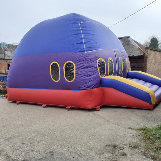 Moonwalk Dome - (Red, Yellow, Blue & Purple Space Dome) XL Bouncy Castle