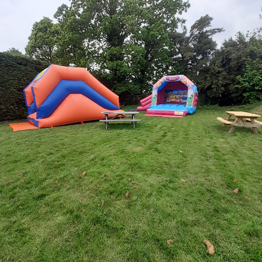 1 x Bounce 'n' Slide Castle & 1 x Up 'n' Over Slide Package
