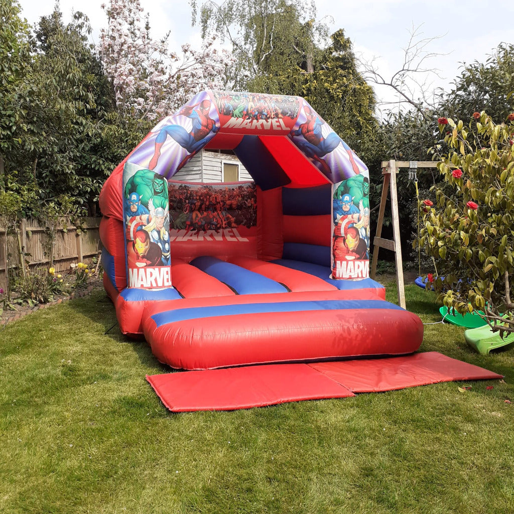 Superhero Bouncy Castle Red & Blue