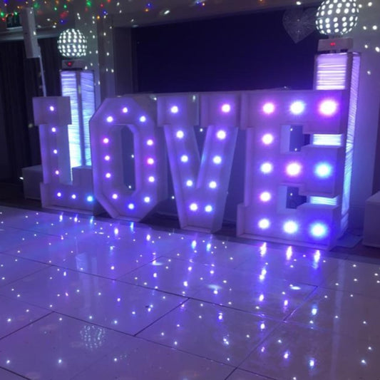 DJ & White Disco Setup Plus LOVE Letters