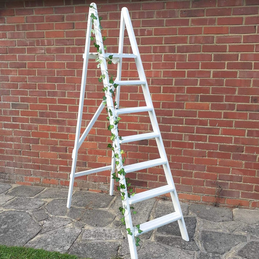 Vintage Wooden White Ladder