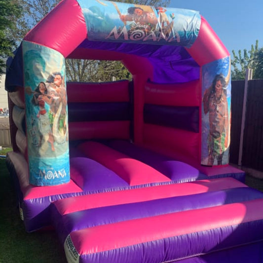 Moana Bouncy Castle Pink & Purple