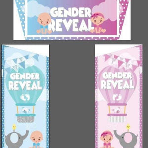 Gender Reveal Bouncy Castle Blue & Blue