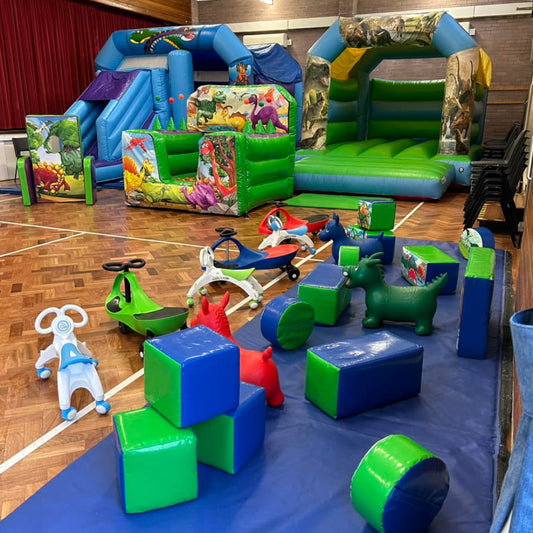 Dinosaur Bouncy Castle, Dinosaur  Bounce 'n' Slide Bouncy Castle, Ball Pool & Soft Play Package