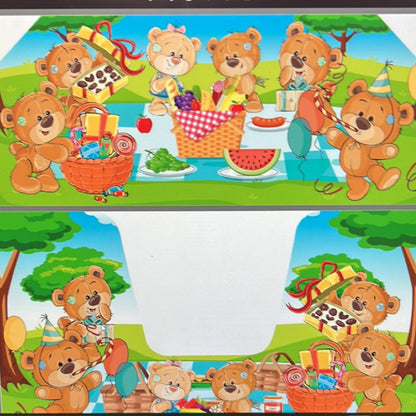Teddy Bear Picnic Pink & Purple Inflatable Ball Pool Air Juggler