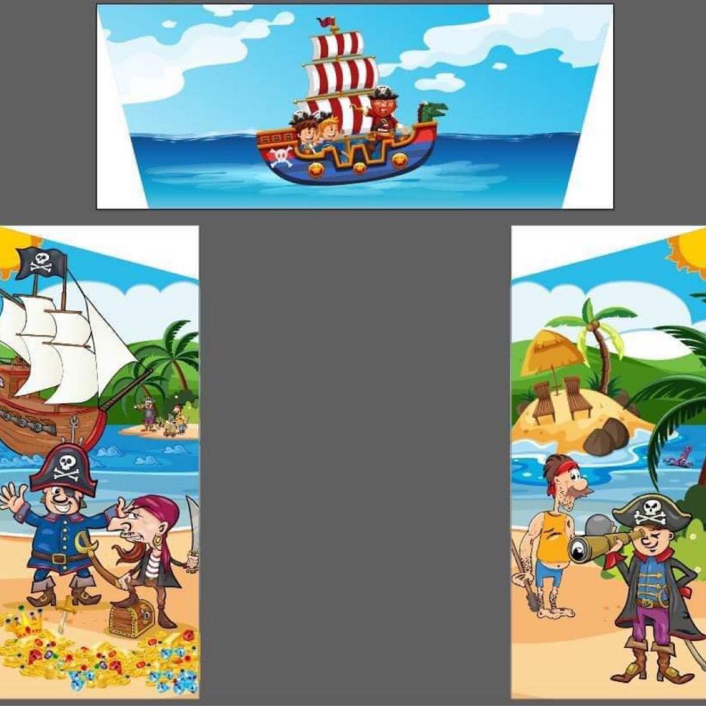 Blue & Purple Bounce 'n' Slide Pirate 2 Themed