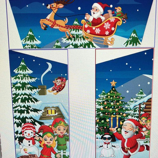 Blue Bounce 'n' Slide Christmas Themed