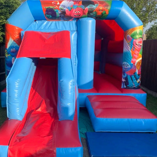 Red & Blue Bounce 'n' Slide Troll Themed