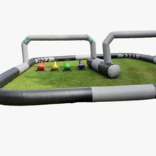 Load image into Gallery viewer, Bounce n Slide &amp; 4x Didi Cars / Walk &#39;n&#39; Rides / Animal Hoppers (with inflatable track)
