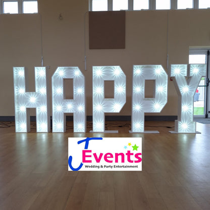 4ft LED Light Up Letters HAPPY BIRTHDAY