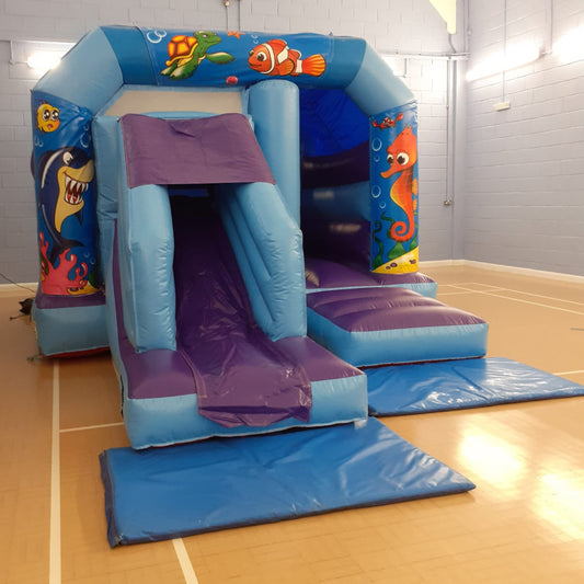 Blue & Purple Bounce 'n' Slide Under The Sea Themed