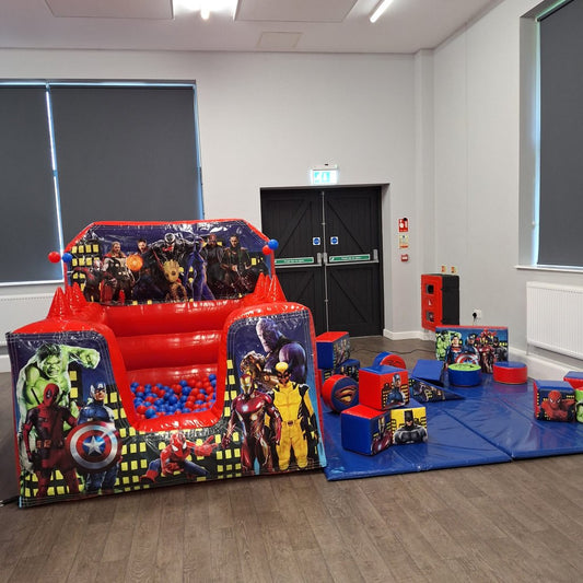 Superhero Red Inflatable Ball Pool Air Juggler
