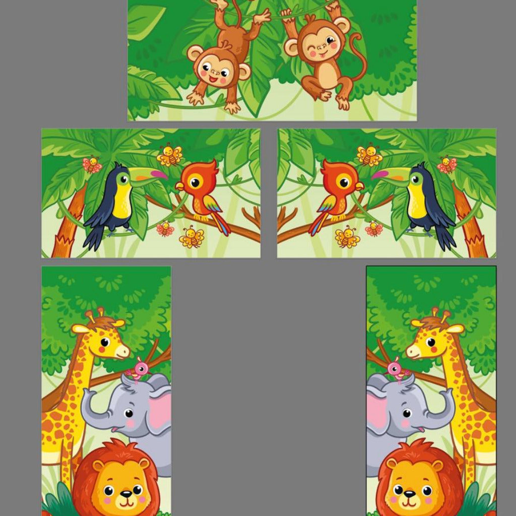 Cute Jungle Blue Bounce 'n' Slide