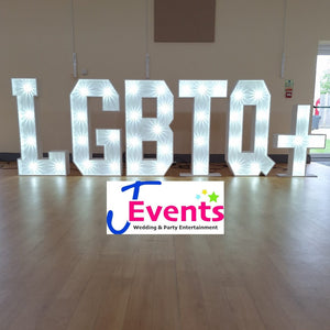 4ft LED Light Up Letters & Plus LGBTQ+