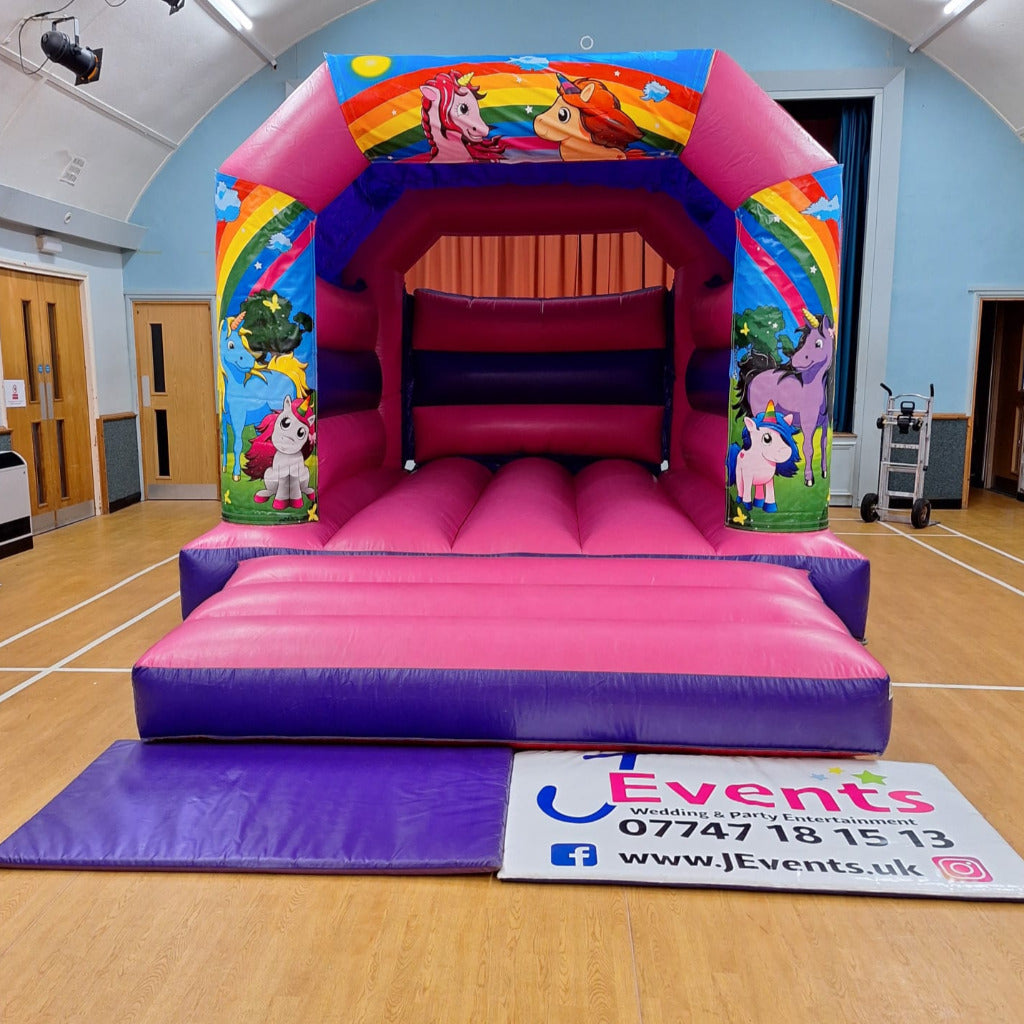 Unicorn Bouncy Castle Pink & Purple