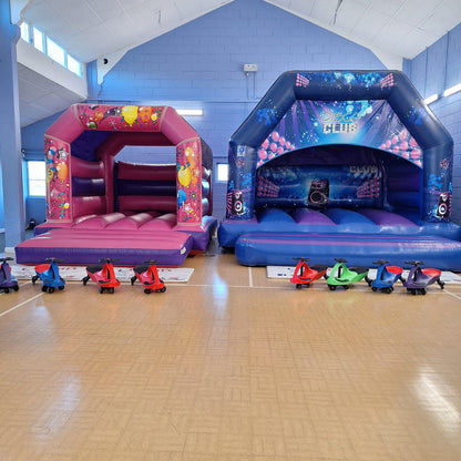 Blue & Purple Disco Bouncy Castle