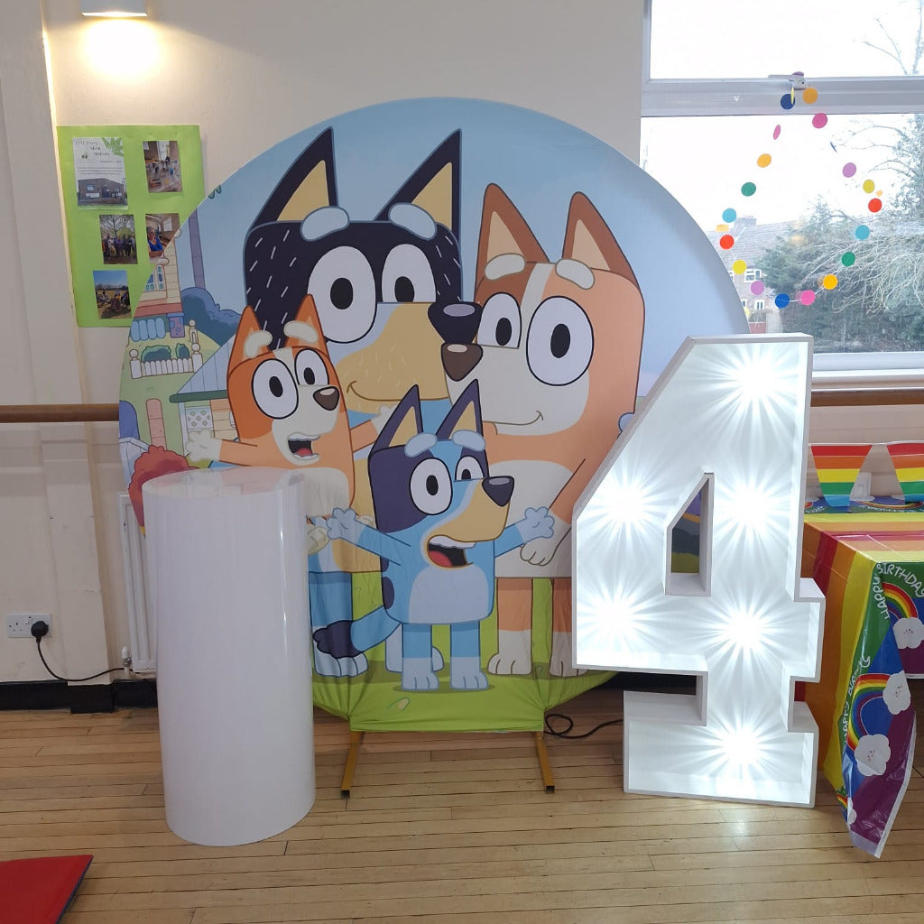 6ft Round Bluey Backdrop Hoop
