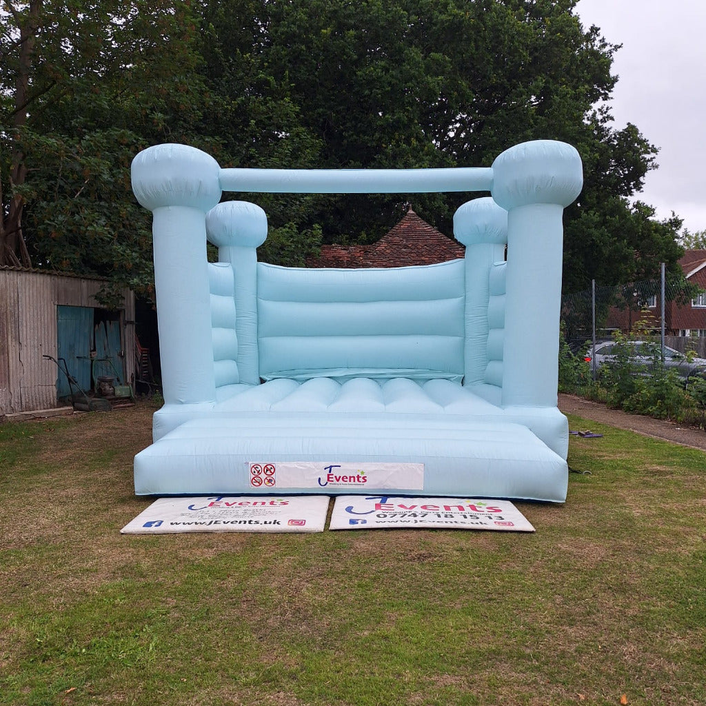 Pastel Light Mint Green / Ice Blue Bouncy Castle