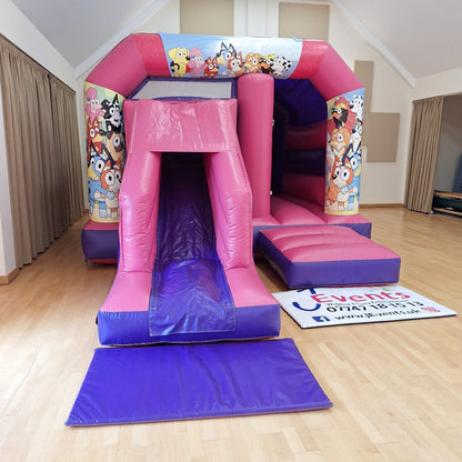 Bluey Pink & Purple Bounce 'n' Slide