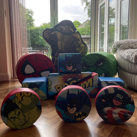 Superhero Themed Soft Play Shapes