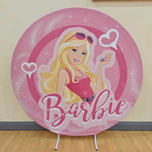 6ft Round Barbie Backdrop Hoop