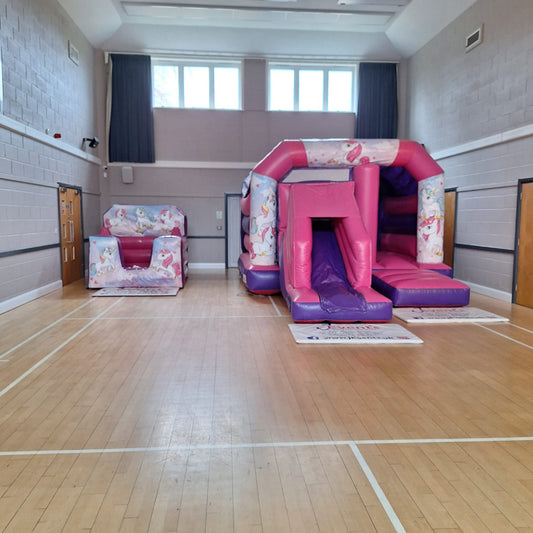 Cute Unicorn Pink & Purple Bounce 'n' Slide