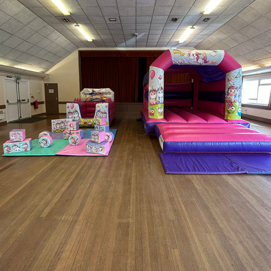 Party Time Unicorn Bouncy Castle, Ball Pool & Soft Play Package