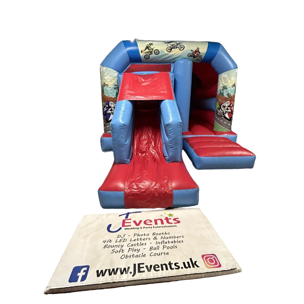 Red & Blue Bounce 'n' Slide Motorcross / Motorbikes / Bikes Themed