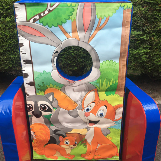Woodland ‘Face in Hole’  Peek a Boo Green & Orange