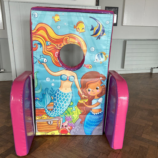 Mermaid ‘Face in Hole’  Peek a Boo Pink & Purple
