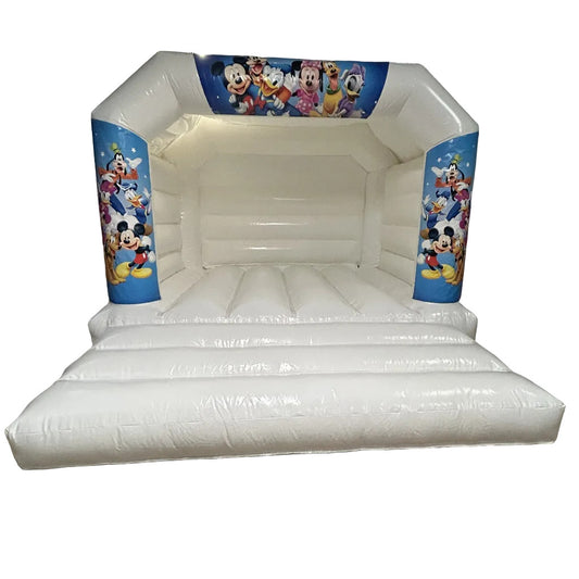 White Bouncy Castle Mickey Mouse & Friends
