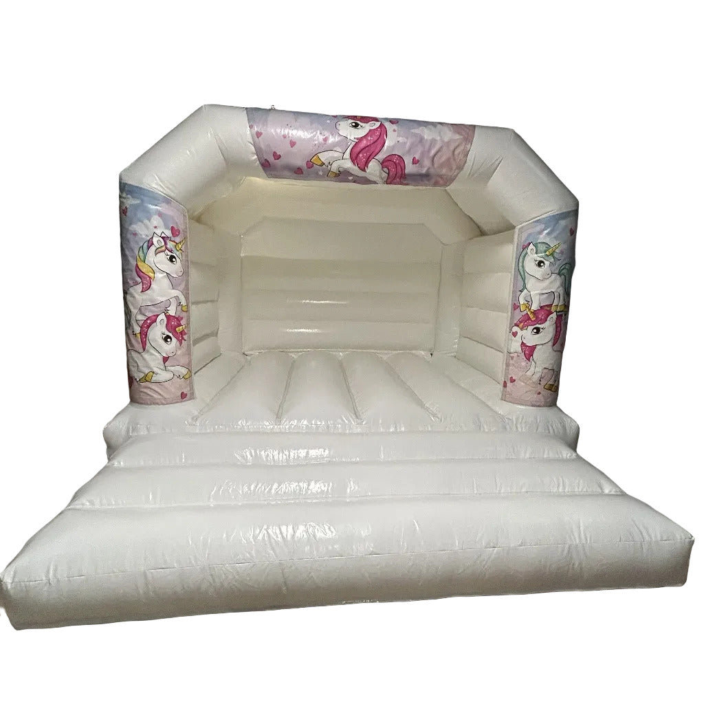 White Bouncy Castle Cute Unicorn