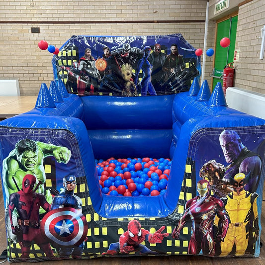 Superhero Blue Inflatable Ball Pool Air Juggler